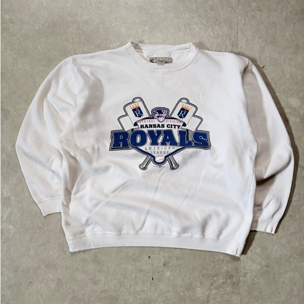 2000 Vintage Kansas City Royals White Crewneck -XL